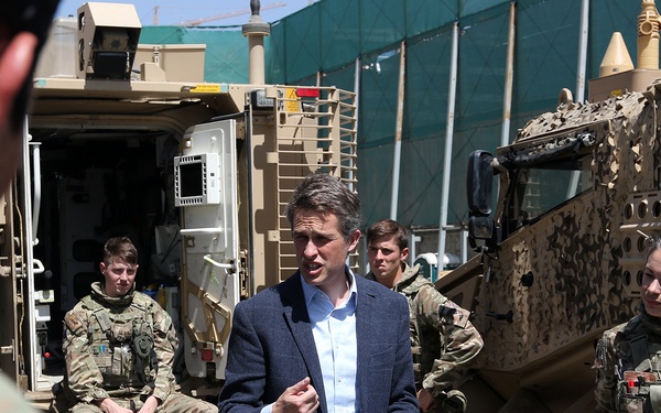 British Secretary of State for Defence visits Afghanistan