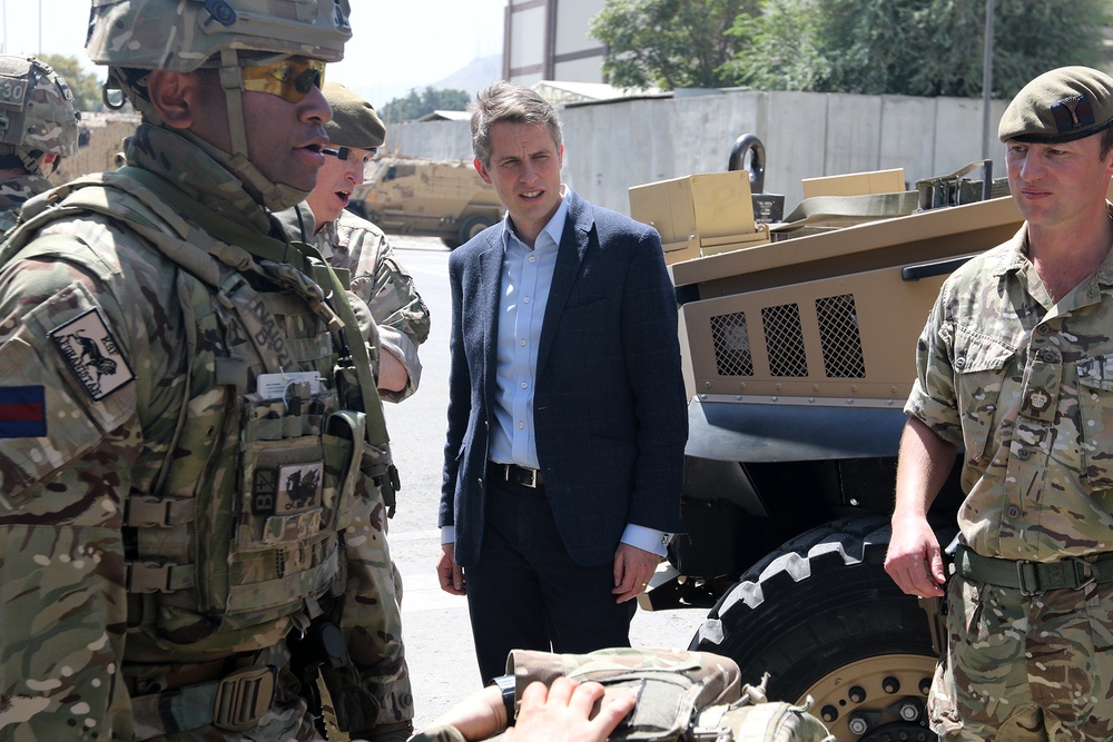 British Secretary of State for Defence visits Afghanistan