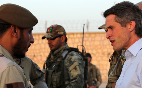 British Secretary of State for Defence visits Afghanistan