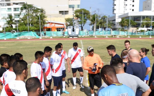 UNITAS 2018 morale soccer match kickoff