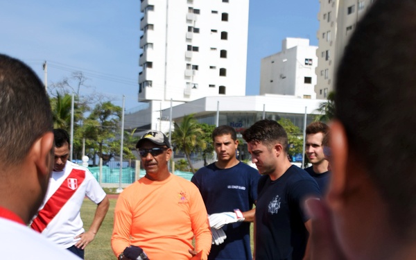 UNITAS 2018 morale soccer match with Peru