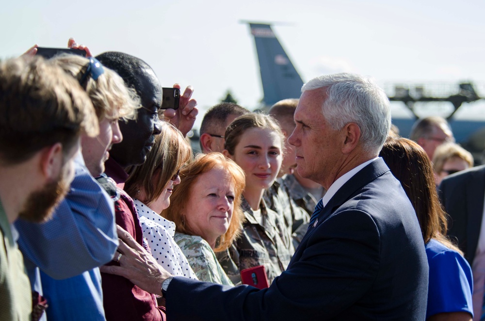 Vice President of the United States Michael Pence Visits the 128th Air Refueling Wing