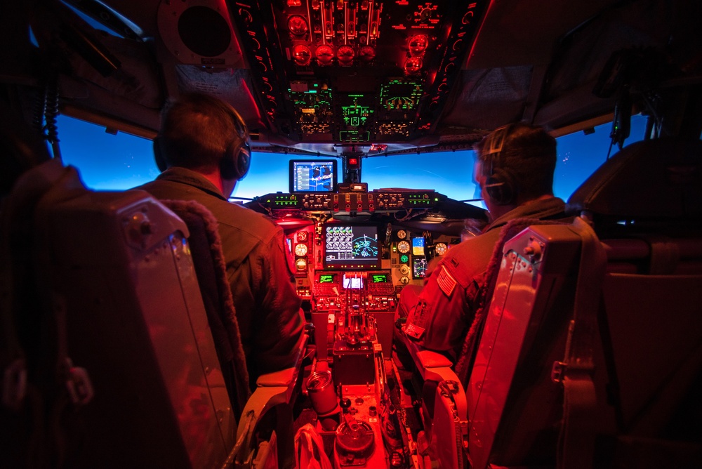 Pilots transport over 30 Airmen in a KC-135 Stratotanker