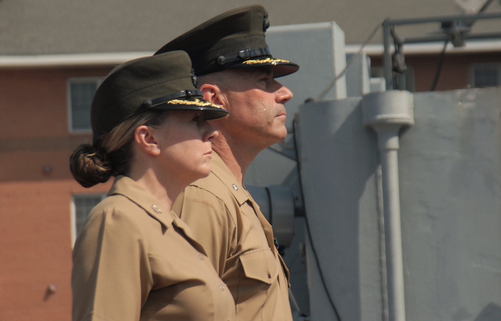 Naval Museum hosts a promotion ceremony aboard the USS Wisconsin (BB-64)