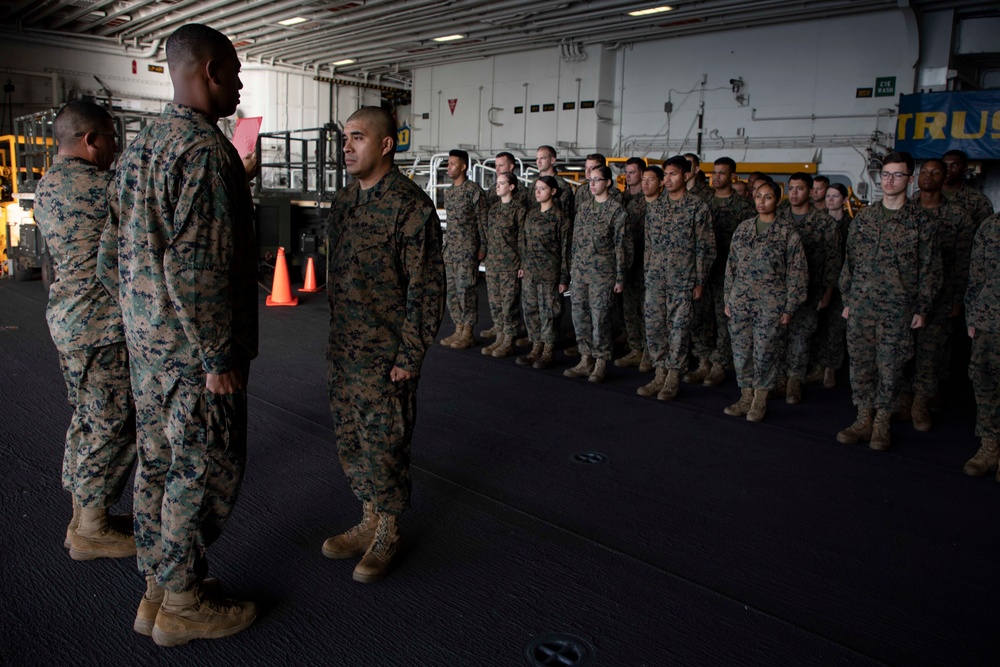 Promotions aboard the USS Kearsarge