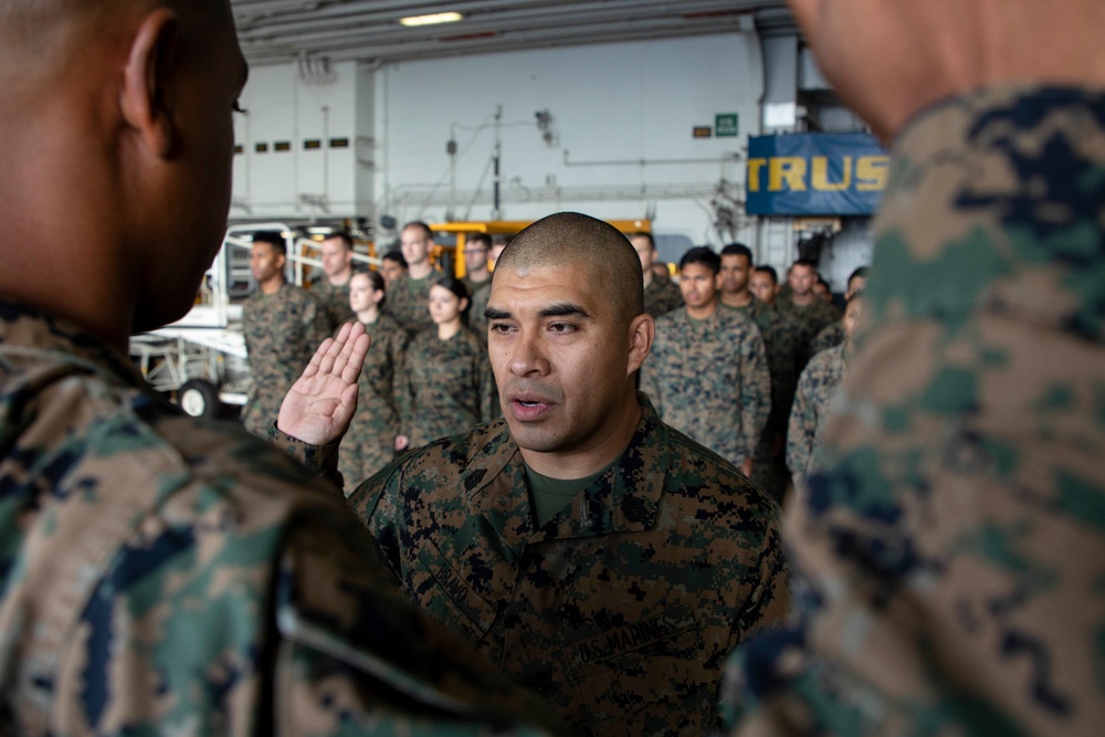 Promotions aboard the USS Kearsarge