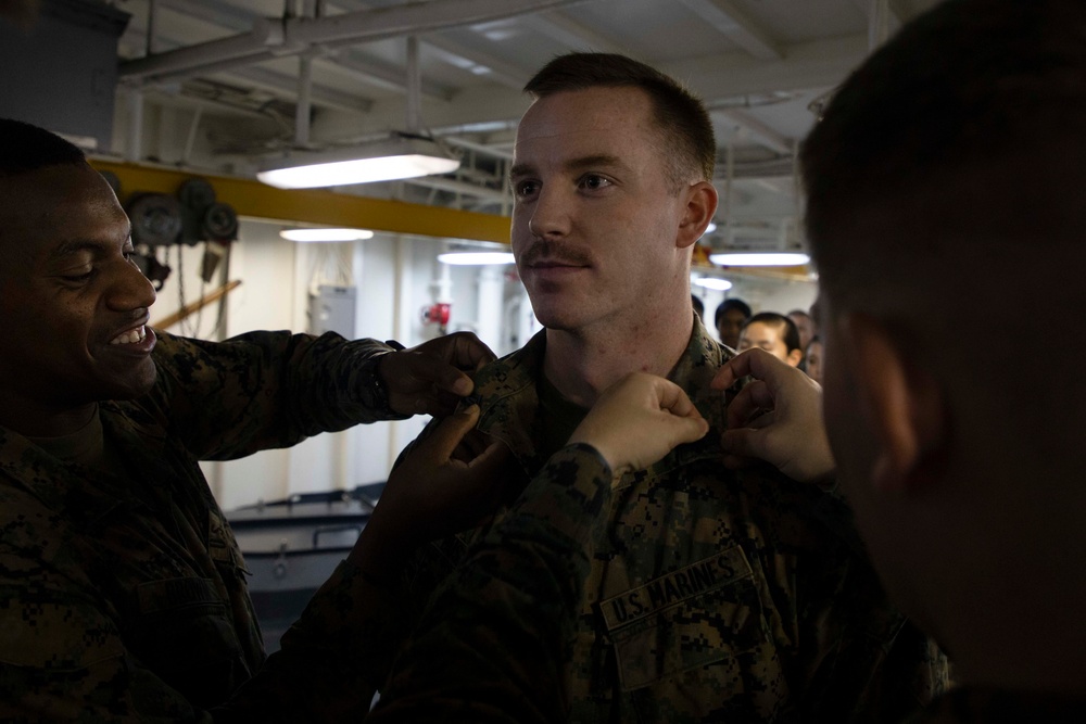 Promotions aboard the USS Kearsarge