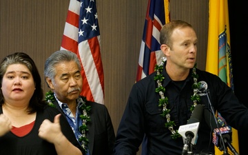 Department of Home Land Security Director and FEMA Administrator Speak to press about recent disaster recovery efforts in the State of Hawaii.