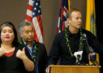 Department of Home Land Security Director and FEMA Administrator Speak to press about recent disaster recovery efforts in the State of Hawaii.