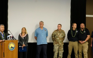 Department of Home Land Security Director and FEMA Administrator Speak to press about recent disaster recovery efforts in the State of Hawaii.