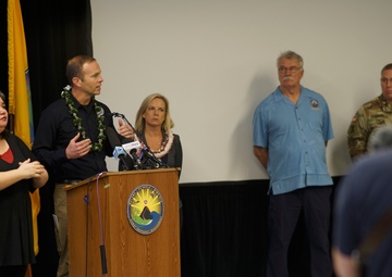 Department of Home Land Security Director and FEMA Administrator Speak to press about recent disaster recovery efforts in the State of Hawaii.
