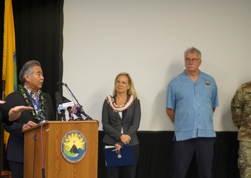 Department of Home Land Security Director and FEMA Administrator Speak to press about recent disaster recovery efforts in the State of Hawaii.