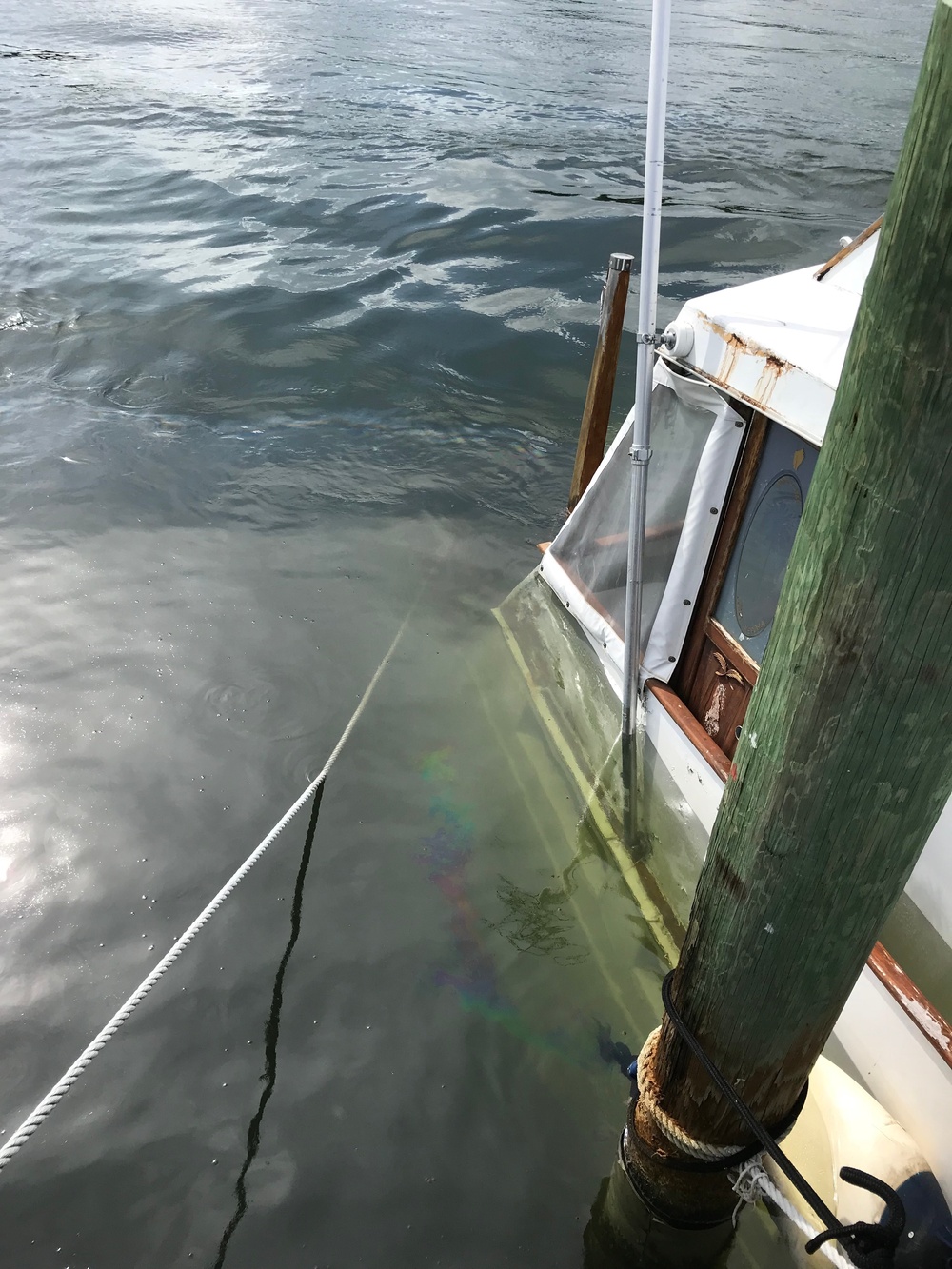 Coast Guard responds to  sunken abandoned vessel, pollution near Hollywood