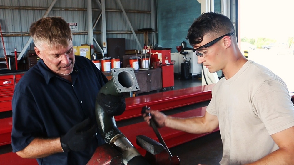 Members of the 179th Airlift Wing Logistics Readiness Squadron train with 647th Logistics Readiness Squadron