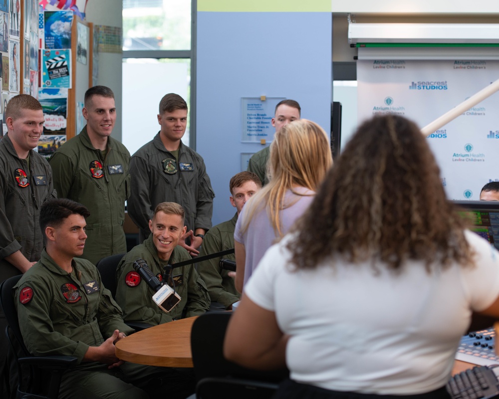 Marines visit Levine Children's Hospital