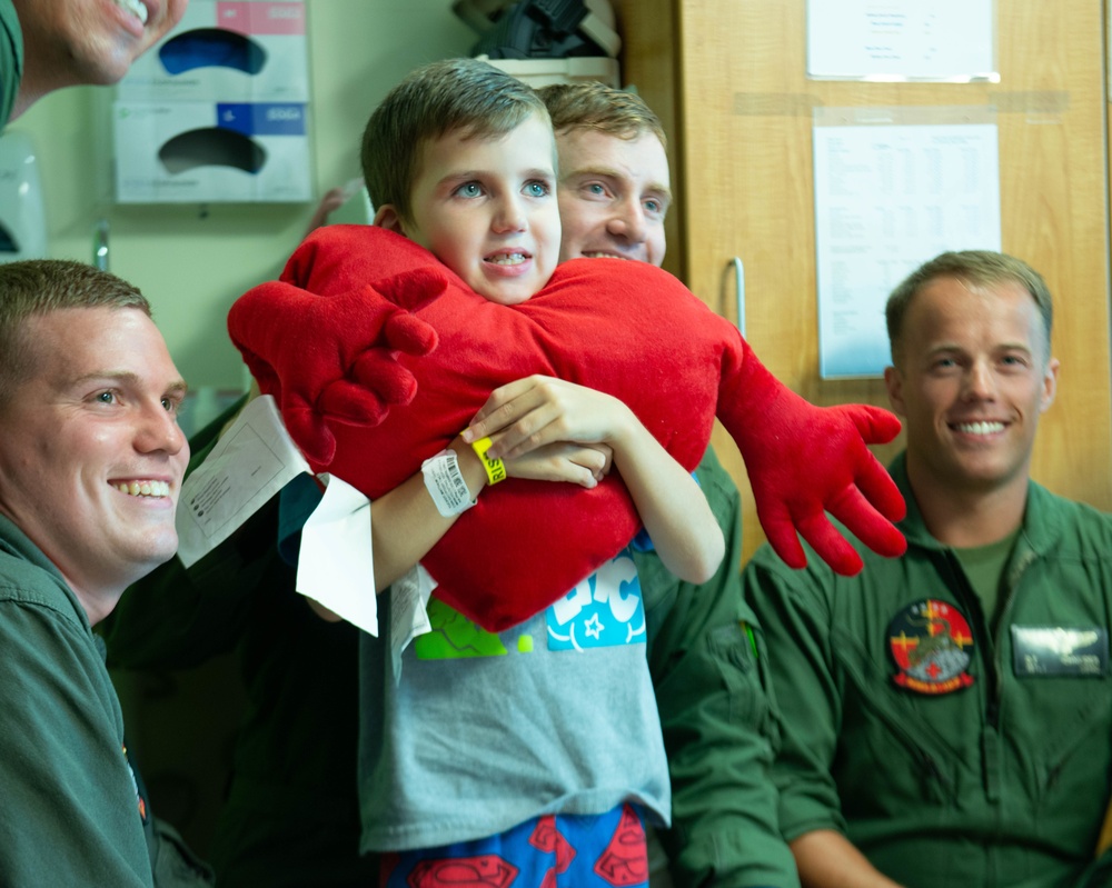 Marines Visit Levine Children's Hospital