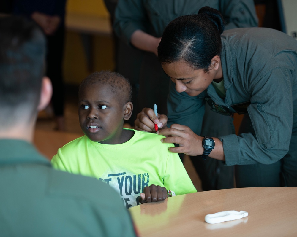 Marines Visit Levine Children's Hospital