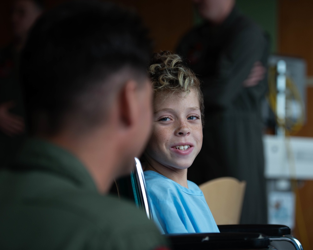 Marines visit Levine Children's Hospital