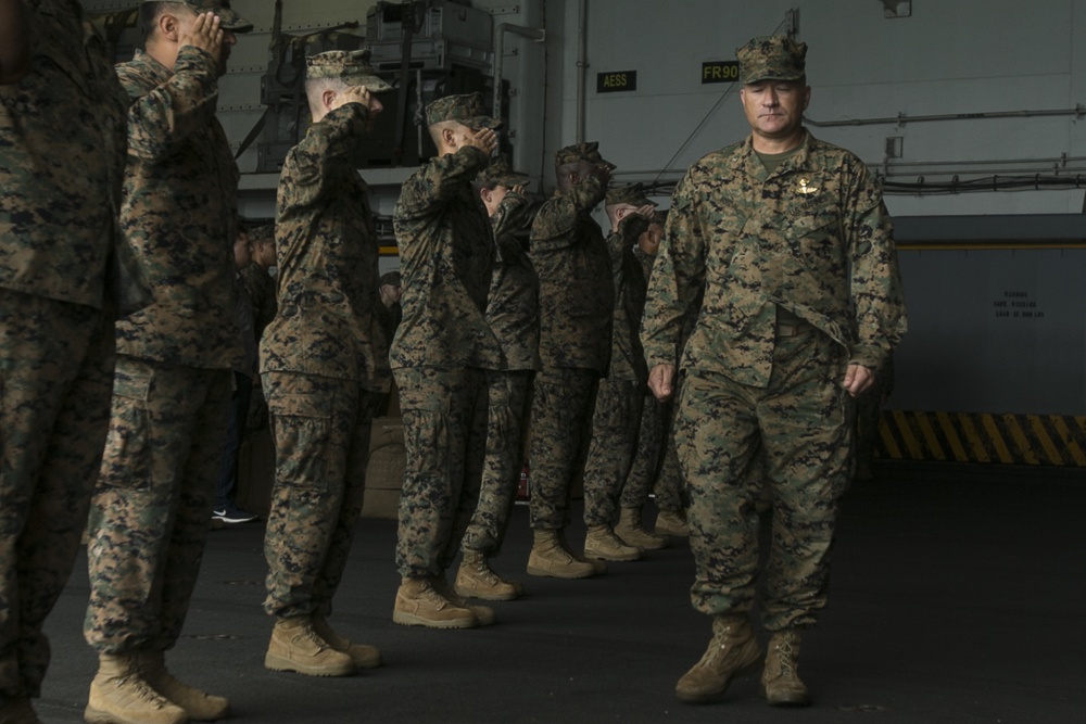 Sunset at sea –  Marine retires after 30 years of service
