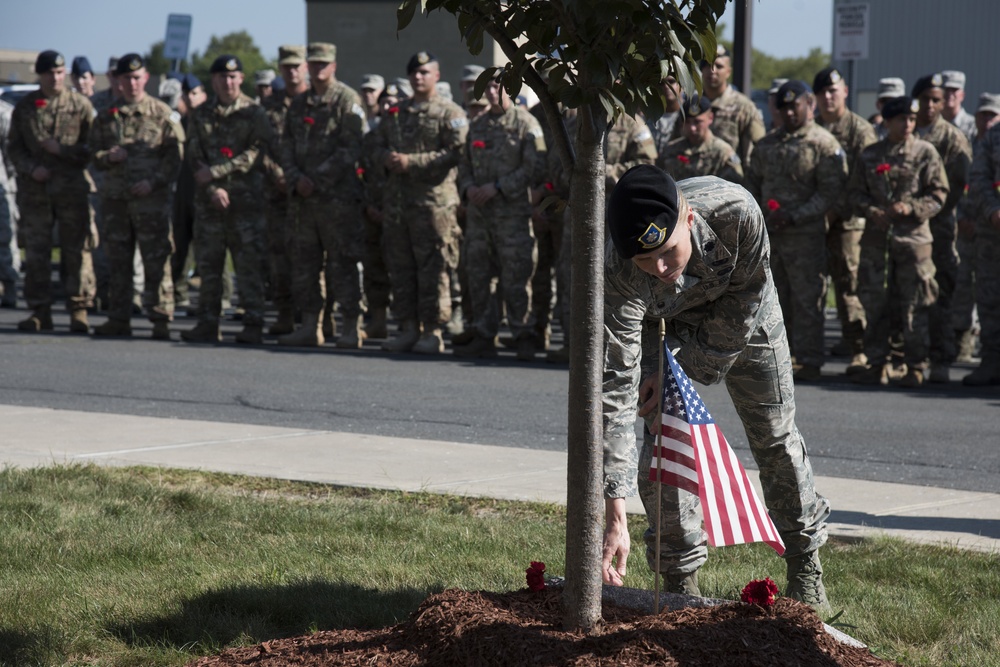 105th AW Airmen remember fallen comrade