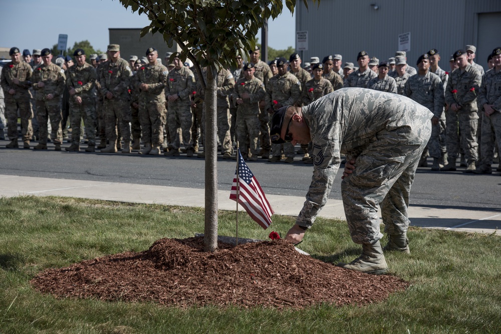 105th AW Airmen remember fallen comrade