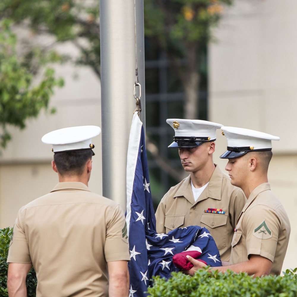 Marine Week Charlotte Morning Colors Ceremony