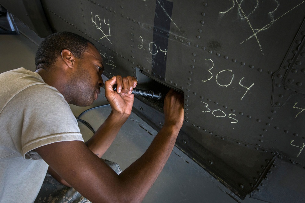 Black Hawk fuel cell inspection