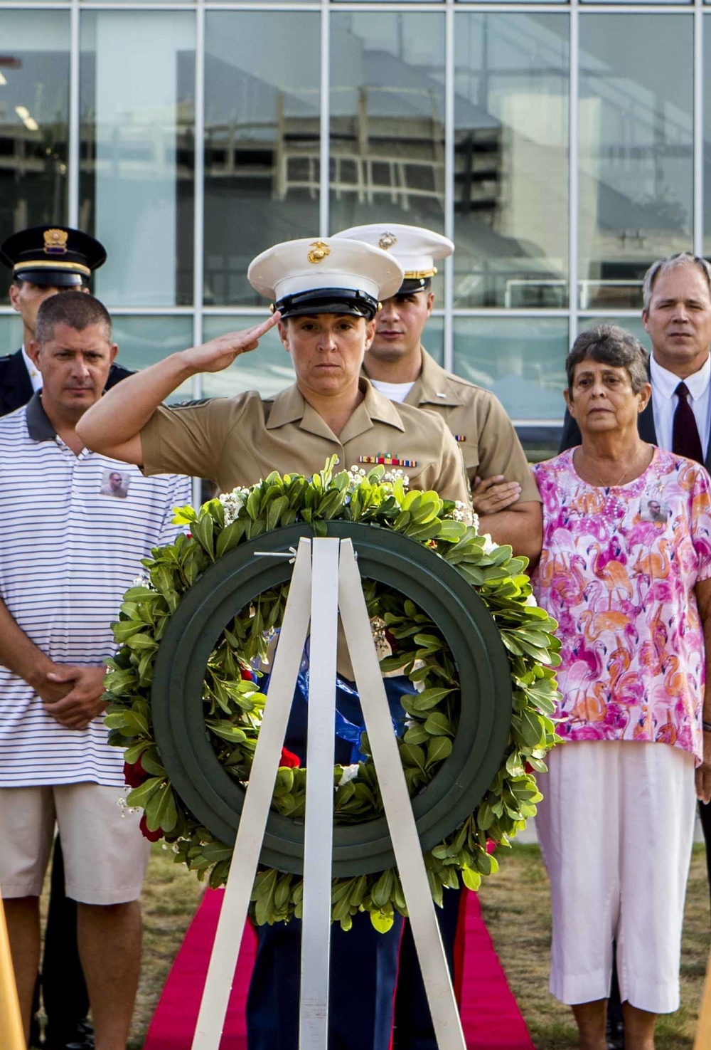 Wreath laying ceremony honoring Gunnery Sgt. Christopher Eckard