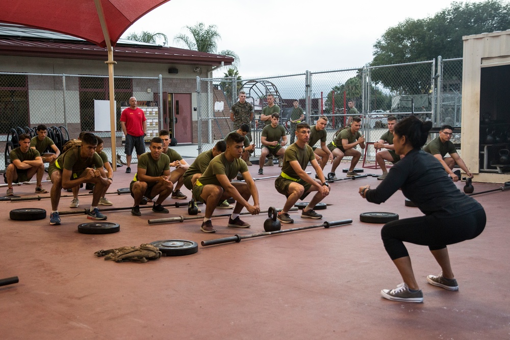 Get low: Golf Company Marines, take a HITT class