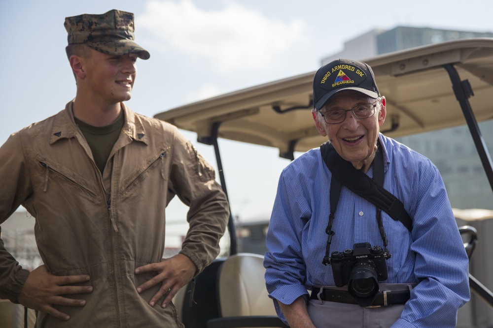 Charlottean WWII U.S. Army Veteran visits Marine Week Charlotte