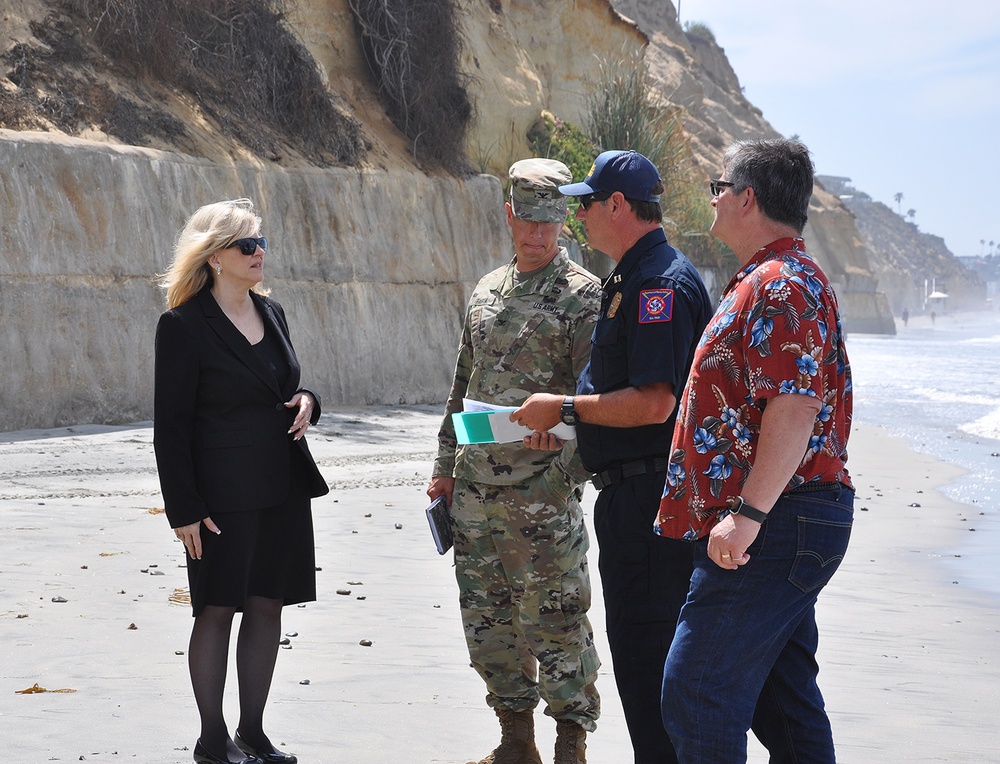 LA District commander tours San Diego, Riverside project sites