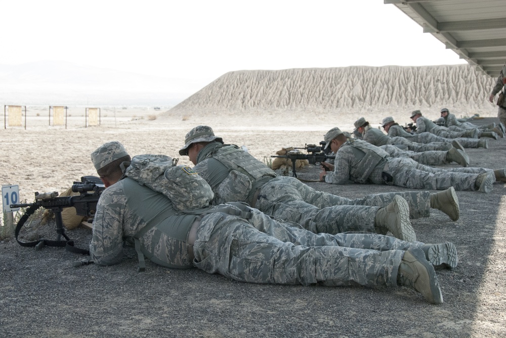 Air National Guardsman from Nevada conduct weapons qualifications for deployment