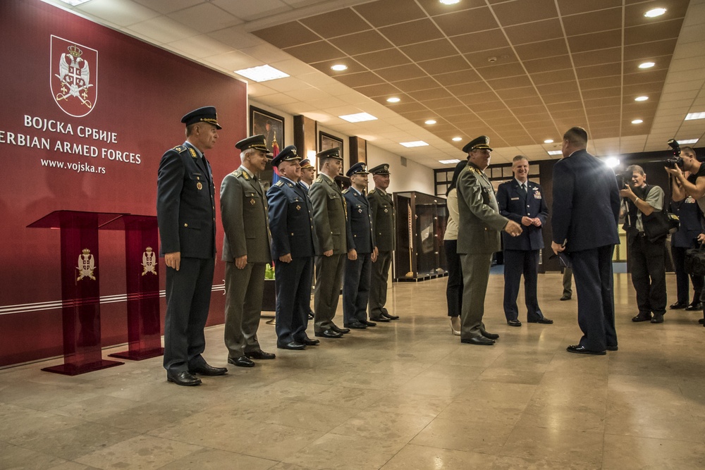 Ohio National Guard members visit Serbian General Staff Office during 2018 State Partnership CAPSTONE