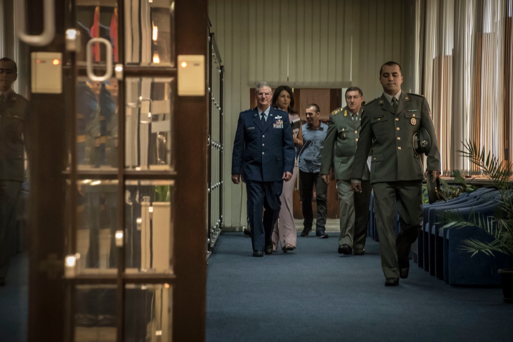 Ohio National Guard members visit Serbian General Staff Office during 2018 State Partnership CAPSTONE