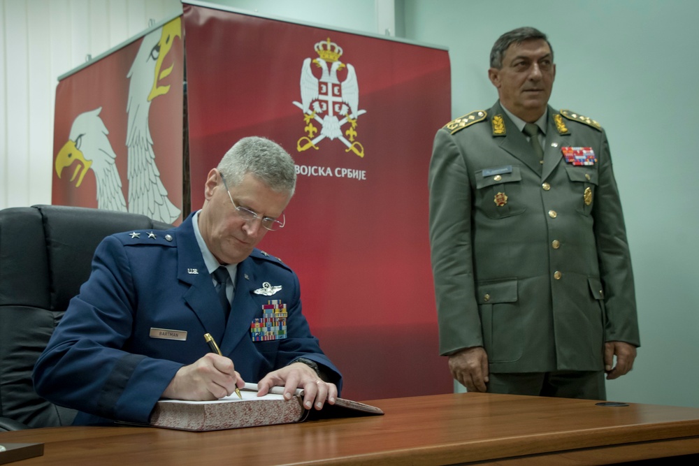 Ohio National Guard members visit Serbian General Staff Office during 2018 State Partnership CAPSTONE