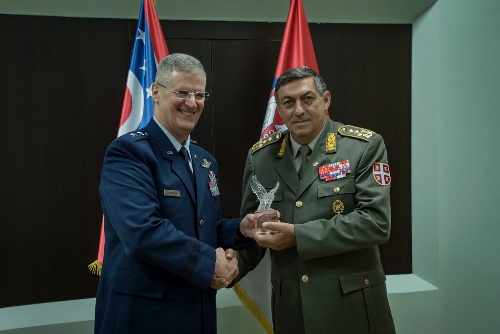 Ohio National Guard members visit Serbian General Staff Office during 2018 State Partnership CAPSTONE