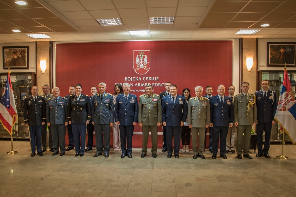 Ohio National Guard members visit Serbian General Staff Office during 2018 State Partnership CAPSTONE