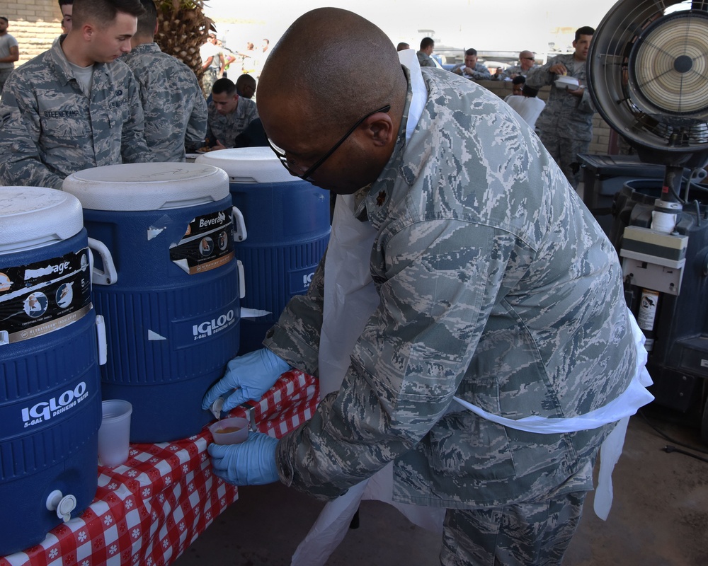 Luke AFB Chaplain Corps feed flightline personnel