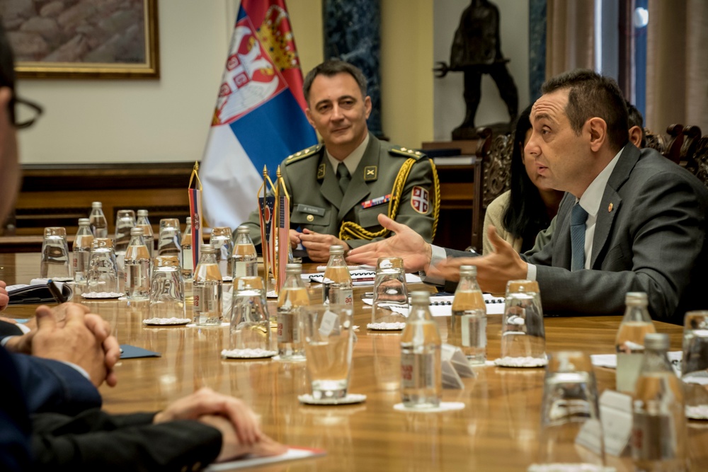 Ohio National Guard members visit Serbian Ministry of Defense during 2018 State Partnership CAPSTONE