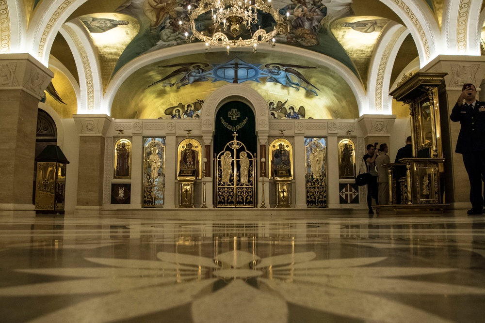 Serbian partners invite Ohio National Guard members to visit Temple of Saint Sava during 2018 State Partnership CAPSTONE