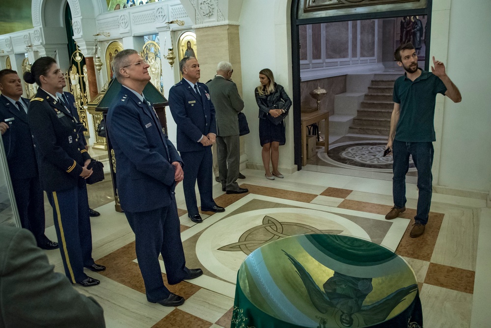 Serbian partners invite Ohio National Guard members to visit Temple of Saint Sava during 2018 State Partnership CAPSTONE