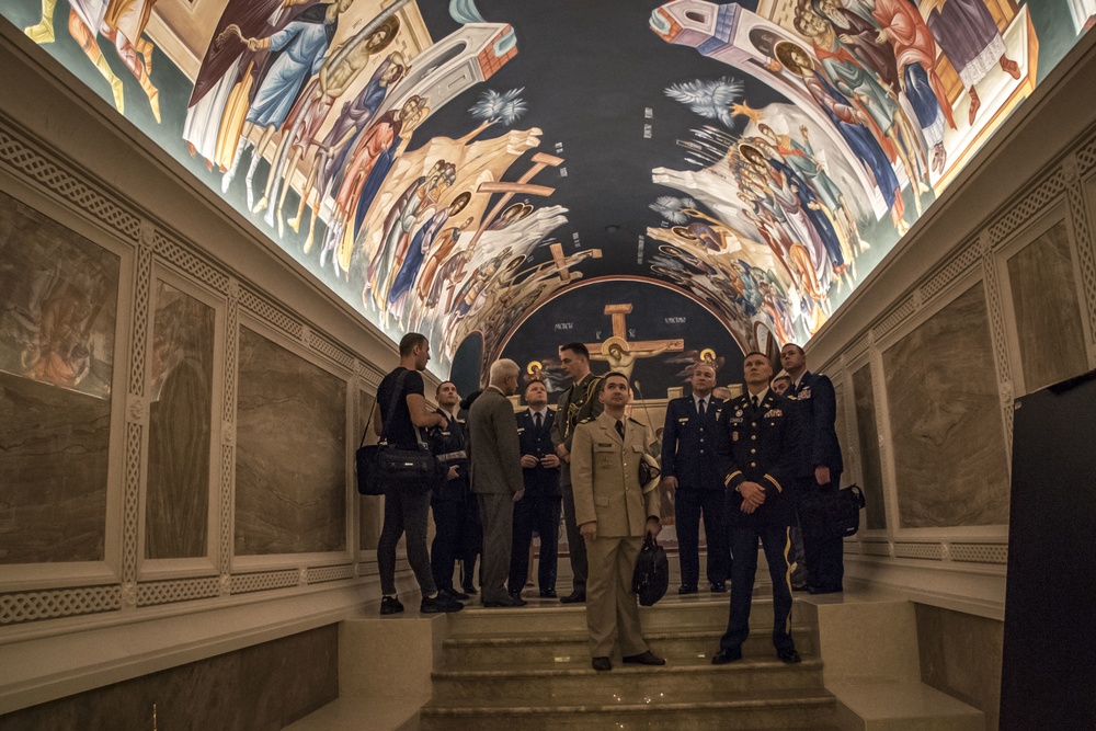 Serbian partners invite Ohio National Guard members to visit Temple of Saint Sava during 2018 State Partnership CAPSTONE