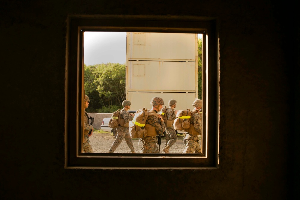 Marines conduct sustainment hike at Marine Corps Training Area Bellows