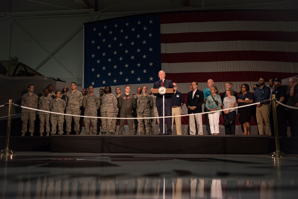 Mike Pence: ‘Humbled’ to return to Nellis AFB
