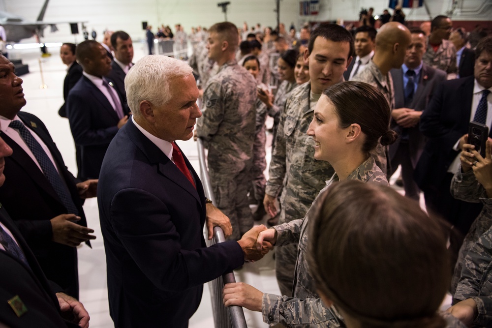 Mike Pence: ‘Humbled’ to return to Nellis AFB