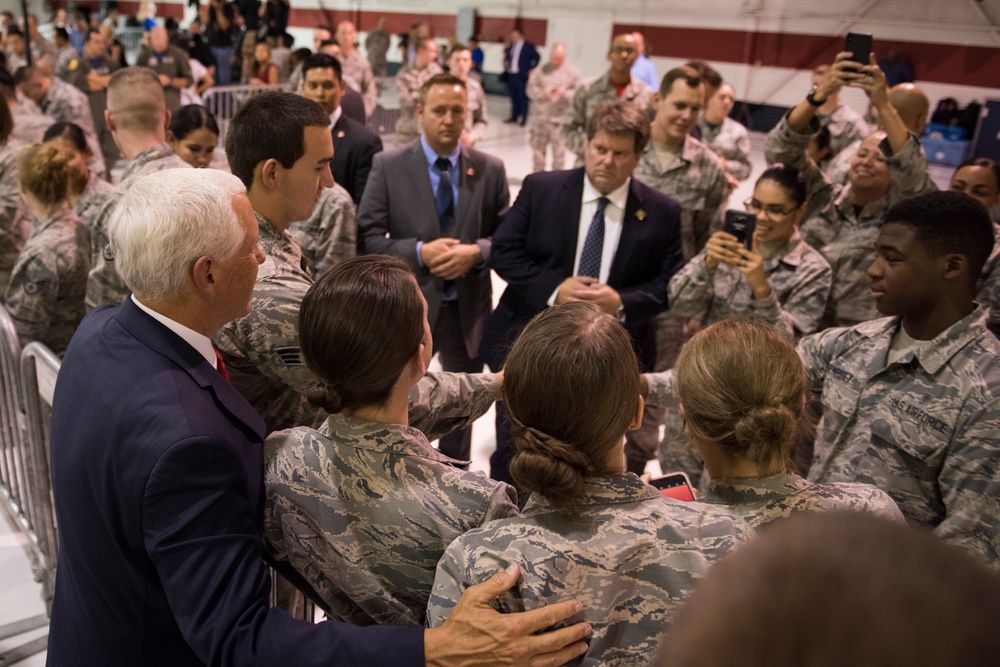 Mike Pence: ‘Humbled’ to return to Nellis AFB