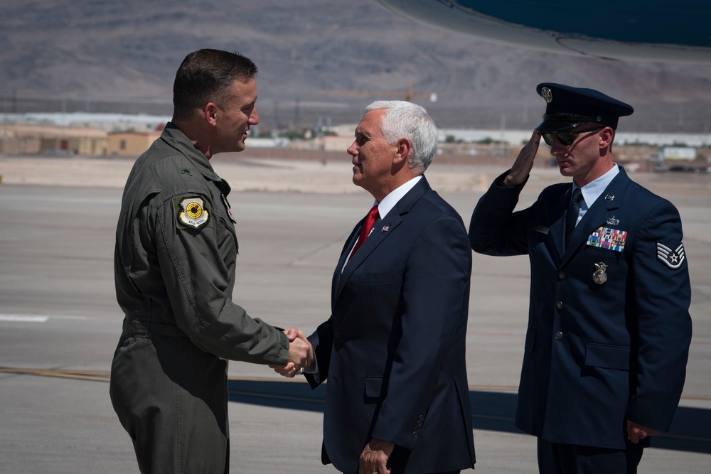 Mike Pence: ‘Humbled’ to return to Nellis AFB