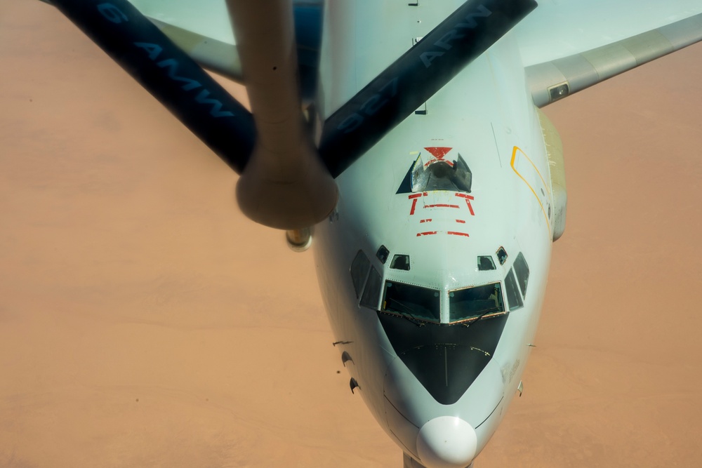 28th EARS refuels E-3 Sentry AWACS and F-15 over Iraq