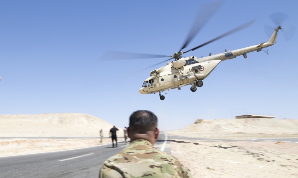 U.S. and Egyptian Forces Rehearse MEDEVAC Procedures