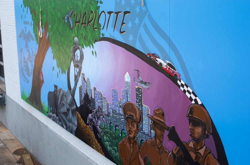 Marine Week Charlotte mural unveiled